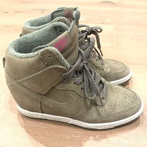 Nike Dunk Sky Hi green sneaker wedges
